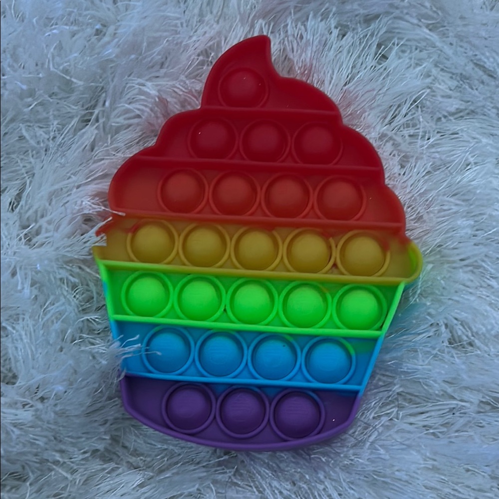 Rainbow Cupcake Pop It Fidget Toy